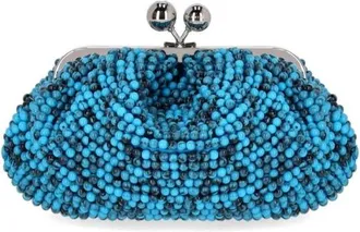 Max Mara Pasticcino Eschimo Small Clutch - female - Weekend Max Mara - Clutches - Blue - ONE SIZE - Bags