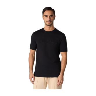 Brooks Brothers T-shirt in cotone con logo - - Tops - Uomo - Nero - 2XL