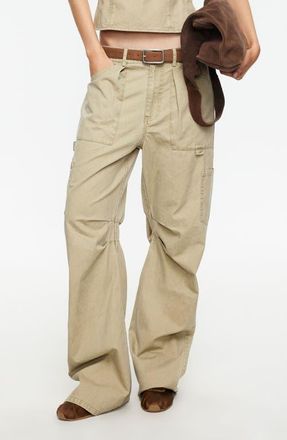 Lioness Miami Vice Low Rise Carpenter Pants in Tan at Nordstrom, Size X-Large