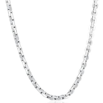 Pompeii3 Mens Round Cable 14k Gold (66gram) or Platinum (124gram) 6mm Link Chain Necklace 22