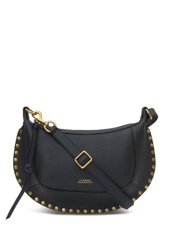 Isabel Marant Oskan Moon-Gz Crescent Studded Leather Bag