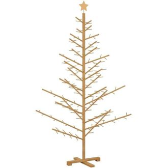 vidaXL &Aacute;rbol De Navidad De Madera Marr&oacute;n 180 Cm Madera Maciza De Pino Vidaxl