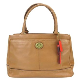 Coach Pre-owned Handbags, female, Brown, Size: ONE SIZE Pre-owned Leather Tote Bag