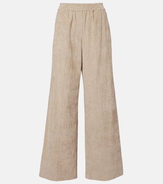 Brunello Cucinelli High-rise cotton corduroy wide-leg pants