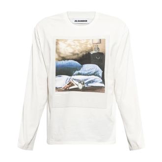 Jil Sander Camiseta de manga larga - Tops - Hombre - Blanco - 2XL