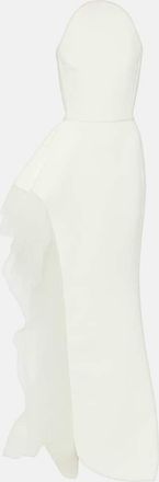 Maticevski Bridal Epitome tulle-trimmed crepe gown