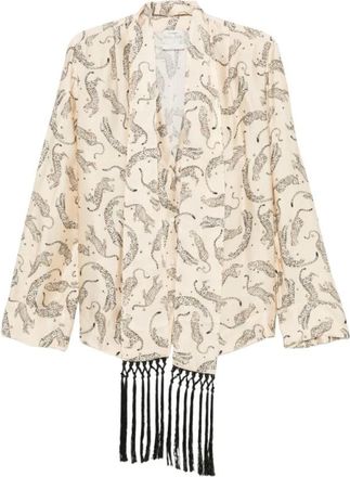 Forte_Forte Mijn Blouse - Dames - Blouses - Beige - S - Satijn - Overhemden