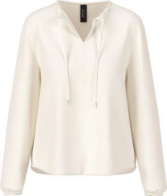 Marc Cain Blusa fluida sin cierres con lazada en el cuello - Blouses & Shirts - Mujer - Beige - S