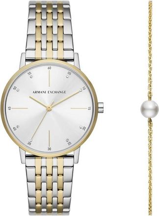 A|X Armani Exchange Lola Quartz Silver Dial Ladies Watch and Bracelet Set AX7156SET