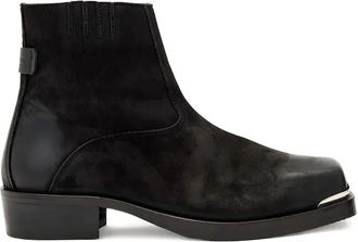 AllSaints Orla toe-cap boots - men - Calf Leather/Goat Skin/Rubber - 43 - Black