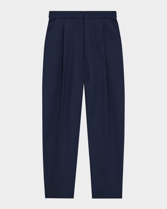 Theory Pleated Tapered Ankle Pants