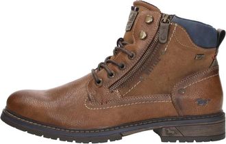 Mustang Veterschoenen Hoog - Heren - Veterlaarzen - Bruin - 40 EU - Leer - Schoenen