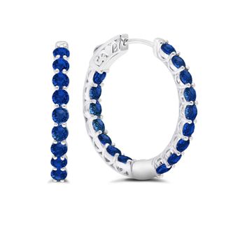 MAX + STONE Sterling Silver Inside Out Gemstone Vault Lock Earring