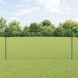 Berkfield Home Euro Fence with 5 U Posts Green 1.4x10 m Steel