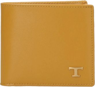 Tod's T Timeless Portemonnee - Heren - Portefeuilles - Geel - ONE Size - Leer - Accessoires