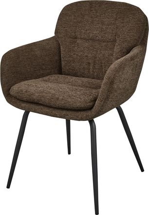 De Eekhoorn Design Armlehnstuhl Runo, Chenille Braun