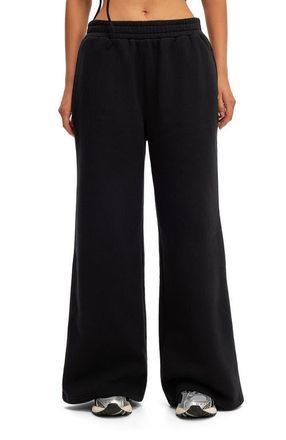Cotton On Womens Active Fleece Wide Leg Sweatpant in Black at Nordstrom, Size X-Small