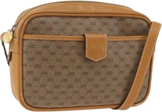 Gucci Pre-owned Vintage Kleine Canvas Schoudertas - Dames - Vintage Schoudertas - Beige - ONE Size - Leer - Vintage