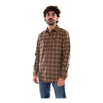 Wrangler 1 Pocket Shirt Kangaroo - Heren - Overhemden - Bruin - Maat: M Denim