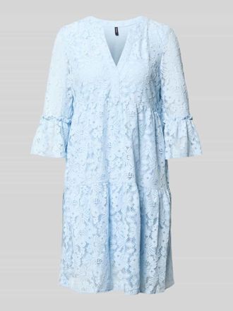 Vero Moda Loose Fit Spitzenkleid aus Baumwoll-Mix Modell HONEY in Hellblau, Gr&ouml;&szlig;e XL