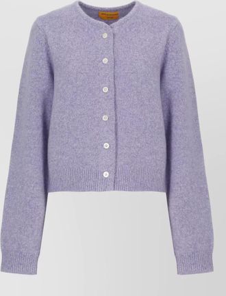 Guest In Residence cashmere silk ribbed long-sleeve cardigan
