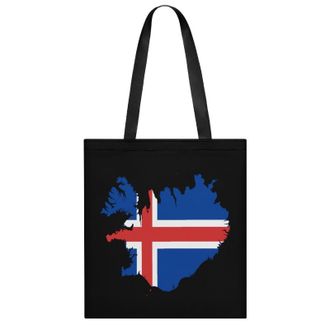 Generic Flag Map of Iceland Womens Tote Casual Shopping Bag Lightweight Shoulder Bags Hobos Handbag for Work Travel Daily 35x40cm