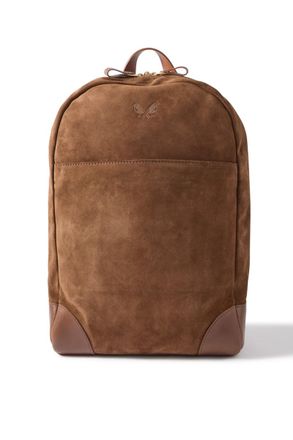Bennett Winch Leather-Trimmed Suede Backpack