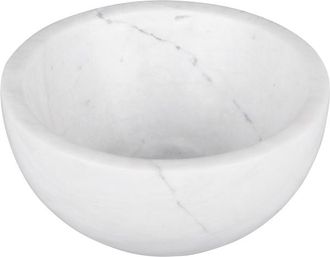 Differnz Boomer Waskom - 20x20x10cm - marmer - rond - wit