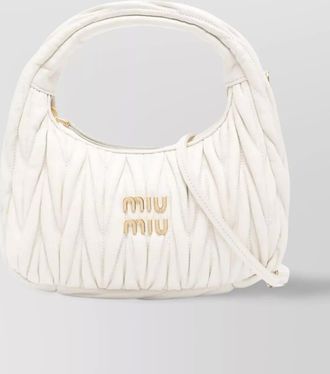 Miu Miu quilted nappa leather small hobo bag