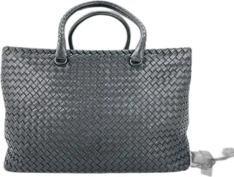 Bottega Veneta Black Leather Boston Bag (Pre-Owned)