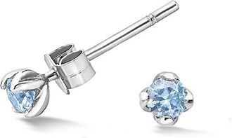 Dower & Hall 3mm Aquamarine Orissa Studs