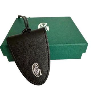 Goyard Black Leather Magnetic Bag Charm