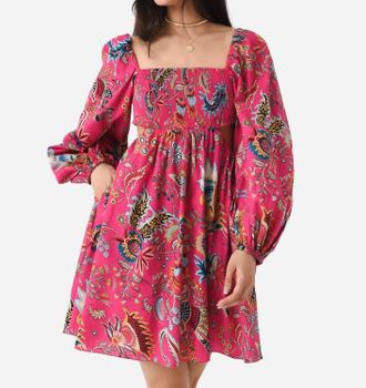 Charina Sarte Talaia Cutout Mini Dress In Fuschia