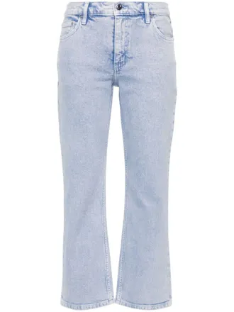 Tory Burch Cropped mid waist jeans - Blauw