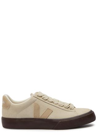 Veja Campo Logo-appliqu&eacute;d Suede Sneakers - Beige - 38 (IT38 / UK5)