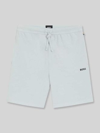HUGO BOSS Regular Fit Sweatshorts aus Baumwoll-Mix in Hellblau, Gr&ouml;&szlig;e XXL