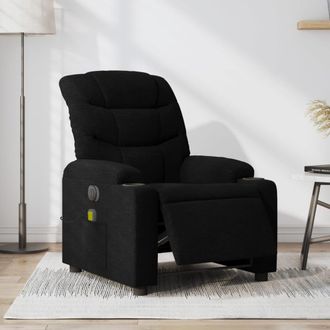 vidaXL Vidaxl - Sill&oacute;n Reclinable De Masaje El&eacute;ctrico Tela Negro