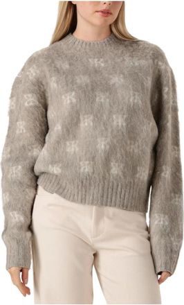 Arma Truien & Vesten, Dames, Beige, M, Polyester, Alyssa Geborstelde Knit