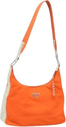 Prada Pre-owned Shoulder Bags, female, Orange, Size: ONE SIZE Pre-owned Vintage Shoulder Bag