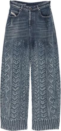 Diesel Blue Relaxed High Rise Jeans