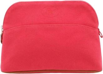Herm&egrave;s Pre-owned Vintage Canvas Clutch - Dames - Vintage Clutch - Roze - ONE Size - Vintage