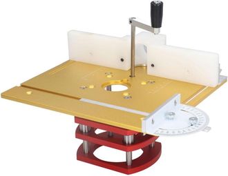OEM Elevador De Fresadora Con Placa Superior, Base Elevadora Para Fresadora, Carpinter&iacute;a, Ranurado, Corte, Biselado, Sobremesa, Dorado