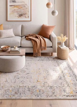 Atticgo Alfombra vintage oriental beige/multicolor 192x290 cm