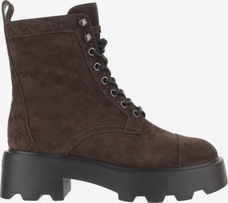 Tory Burch Brown Lace Up Boots