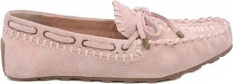 Free People Womens Misty Moccasin Loafer In Pearl Blush Suede