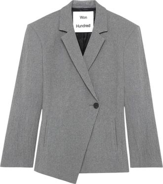 Won Hundred Anora Blazer - Dames - Blazers - Grijs - S - Katoen - Jassen