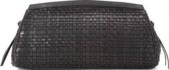 Staud Womens Soft Clutch Bag In Espresso Woven
