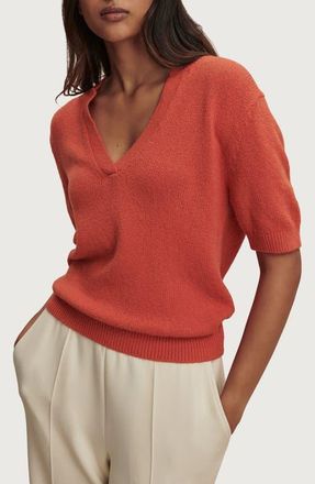 Varley Palmer Short Sleeve Knit Top in Orange Wine at Nordstrom, Size X-Large