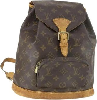 Louis Vuitton Pre-owned Backpacks, female, Brown, Size: ONE SIZE Pre-owned Vintage Canvas Backpack