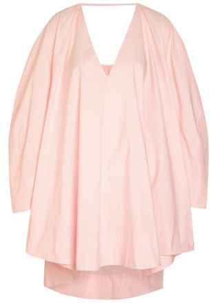 Jacquemus La Robe Paysan V-neck Poplin Mini Dress - Light Pink - 3 (UK12 / M)